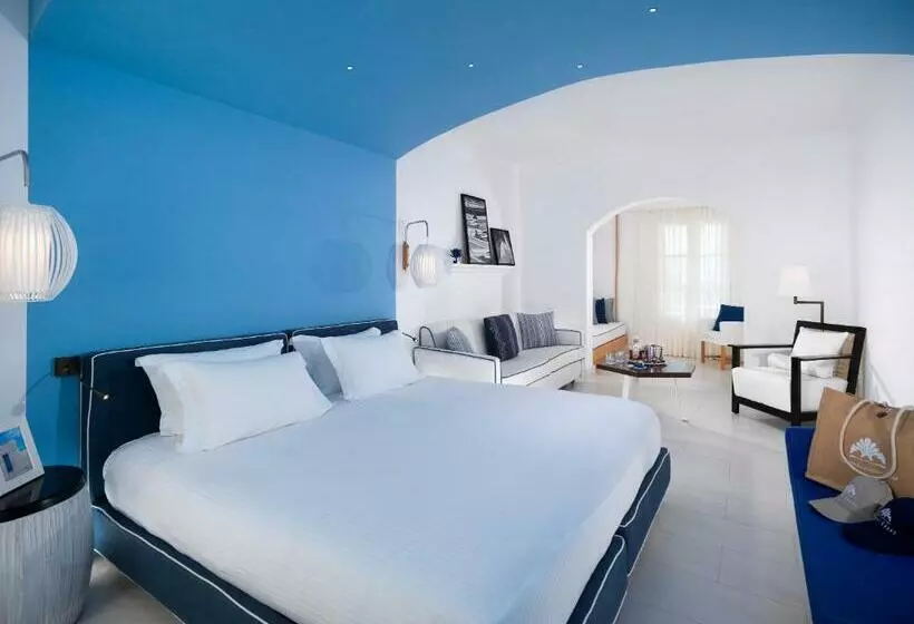 オーシャンビューのプレミアムルーム。, Mykonos Grand Hotel & Resort