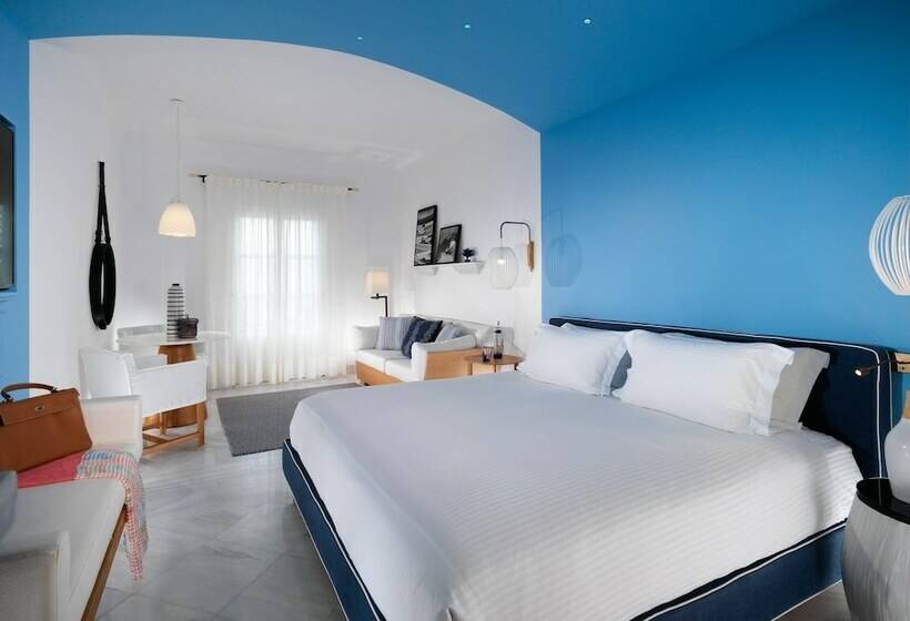 オーシャンビューのプレミアムルーム。, Mykonos Grand Hotel & Resort