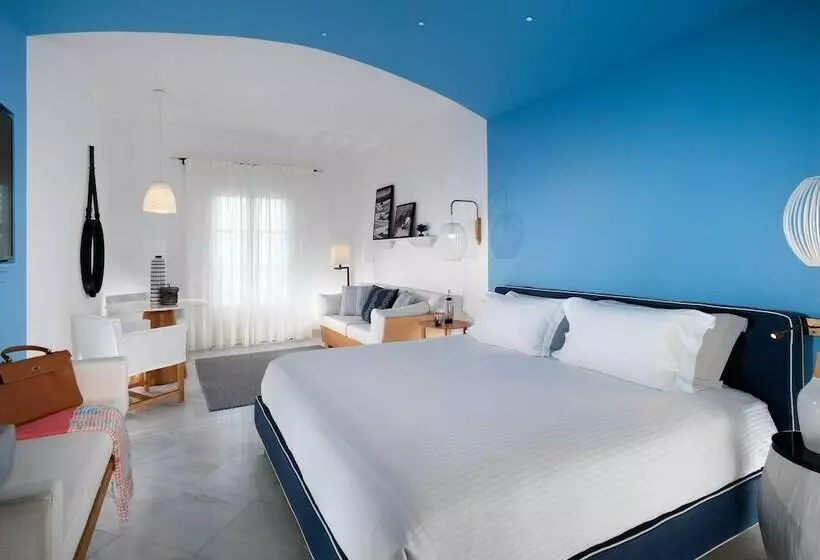 オーシャンビューのプレミアムルーム。, Mykonos Grand Hotel & Resort