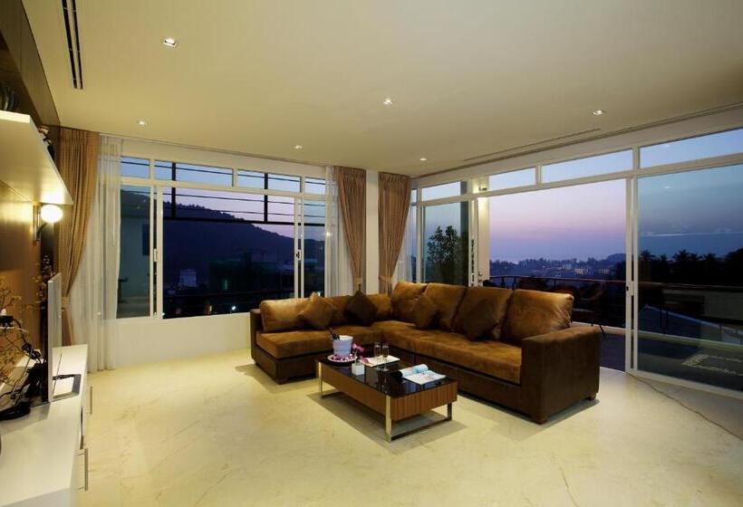 带4个卧室的别墅, Kata Sea View Villas