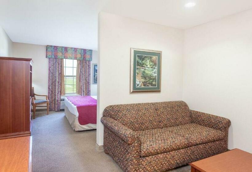 带大床的标准工作室, Ramada By Wyndham Sparta/at Speedway