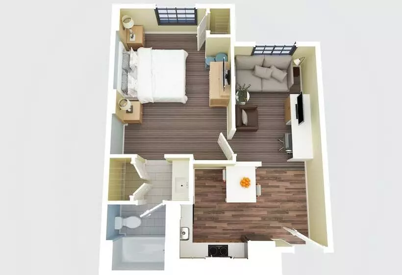 ダブルベッドのスタンダードスタジオ, Staybridge Suites Columbia Baltimore, An Ihg