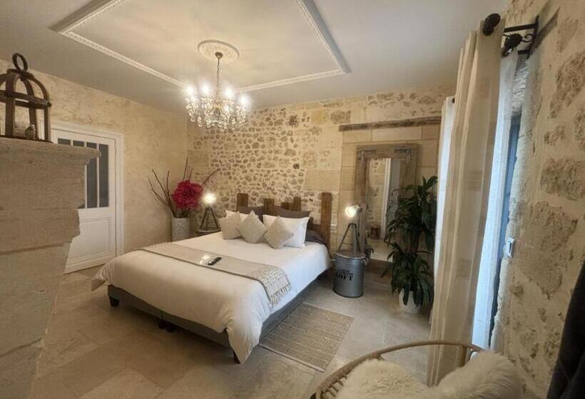 חדר דחוקס עם מיטת קינג, Le Relais De La Chouette