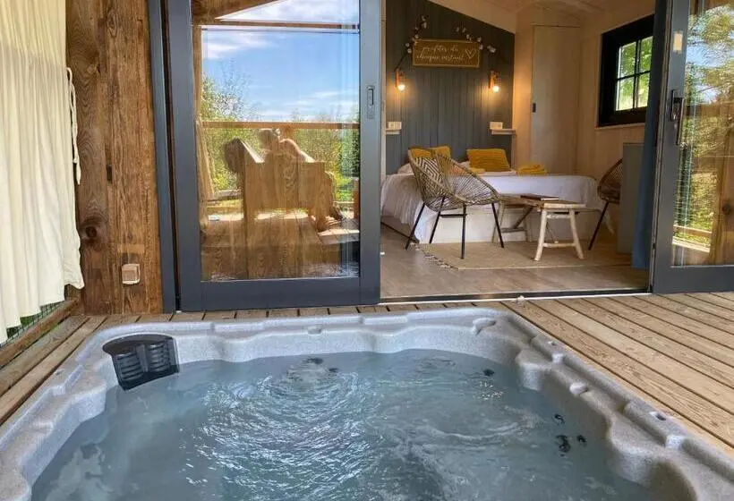 キャビン, Cabanes Trésors De Campagne,spas Privatifs