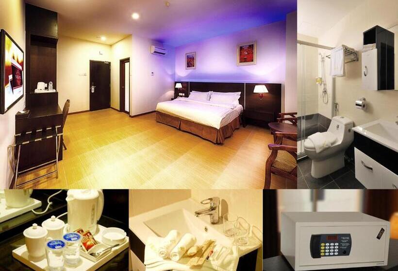 디럭스 룸 킹사이즈 침대, Ernes Hotel Alma Bukit Mertajam