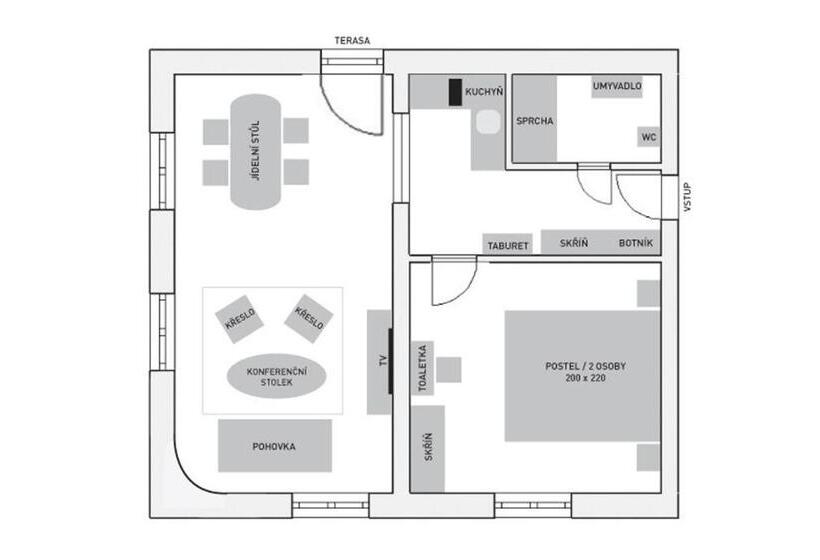 带1个卧室的带阳台的公寓, Vila Terra