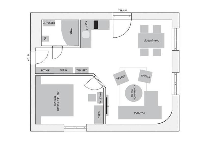 带1个卧室的带阳台的公寓, Vila Terra