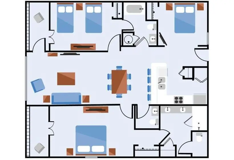 １ベッドルームアパートメント, Ocean Escape Condos