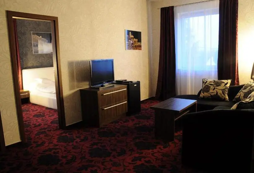 キングサイドベッドのスタンダードワンルーム, Restaurace A Hotel Amerika