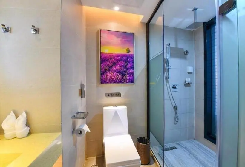 キングサイズベッドのデラックスルーム, Lavande Hotel Huizhou High Speed Railway South Station Wanlian Square
