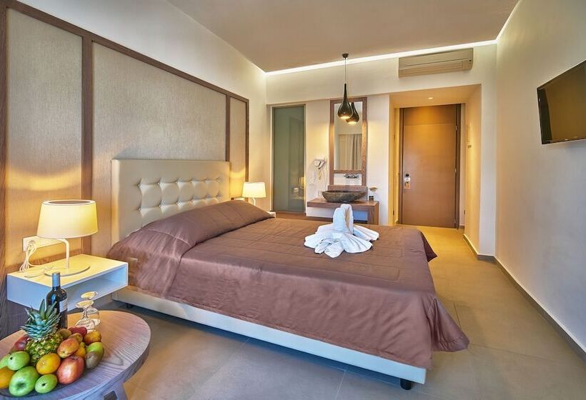 غرفة قياسية إطلالة جانبية علي البحر, Eva Bay Hotel On The Beach   Adults Only