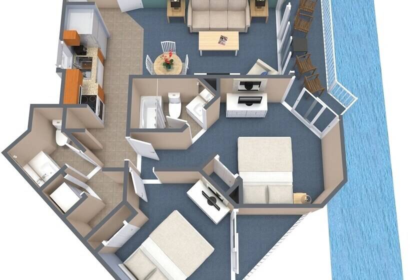 آپارتمان 2 خوابه با چشمانداز دریا, The Strand  A Boutique Resort