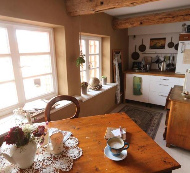 غرفة قياسية حمام مشترك, Fachwerk Kultur Pension Tangobrücke