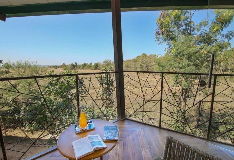 带阳台的豪华间, Tadoba Jungle Camp