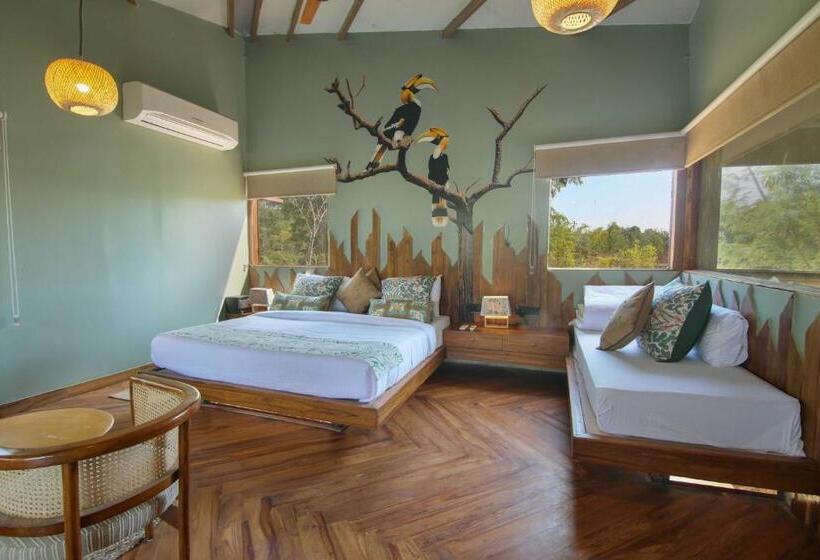 带阳台的豪华间, Tadoba Jungle Camp