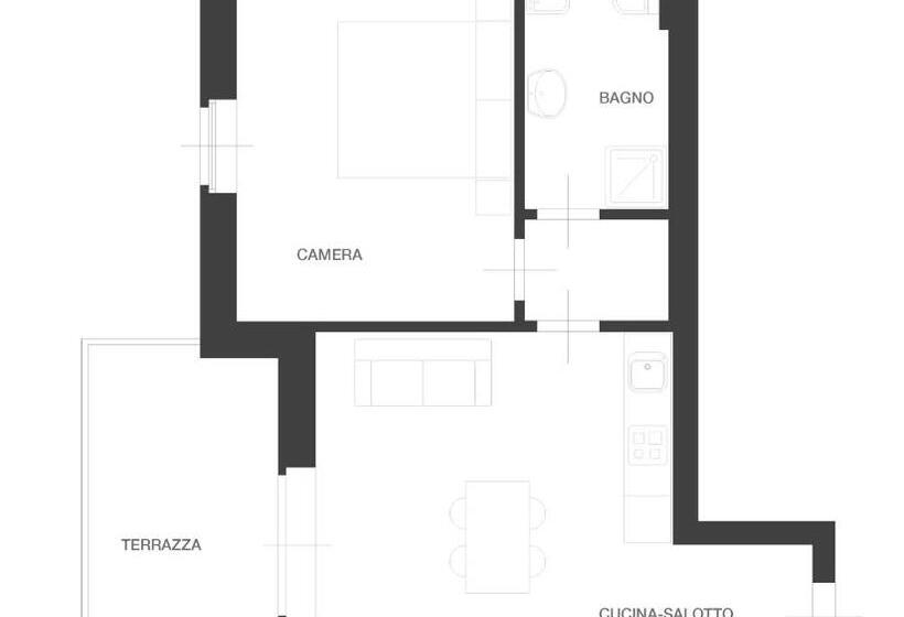 דירת חדר עם טרסה, Residence Aurora