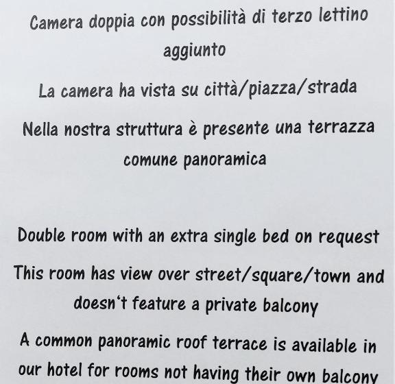 エコノミールーム, Pensione Maria Luisa