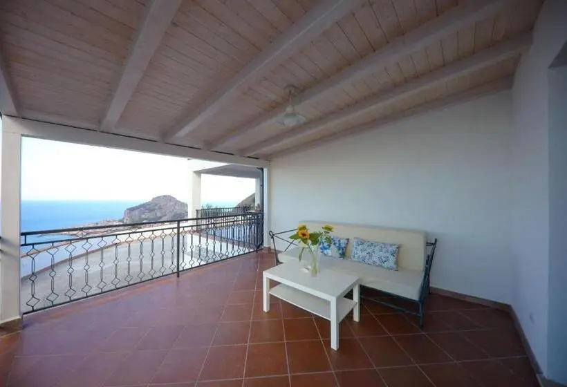 Deluxe-huone Merinäkymä Parveke, Skyview Cefalù