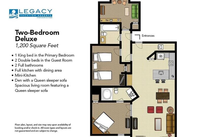 جناح ديلوكس غرفتين نوم, Legacy Vacation Resorts   Disney And Lake Buena Vista