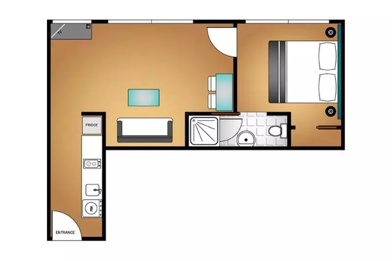 １ベッドルームアパートメント, The Quadrant Hotel & Suites