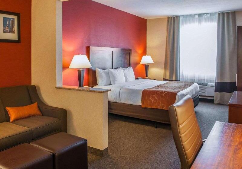 מיטת קינג בסוויטה, Quality Suites Ne Indianapolis Fishers