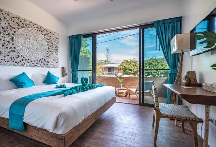 غرفة ديلوكس مزودة بشرفة, By The Sea Koh Mak Boutique Guesthouse