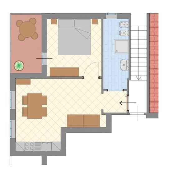 شقة غرفة نوم واحدة مزودة بشُرفة, Residence Il Melograno