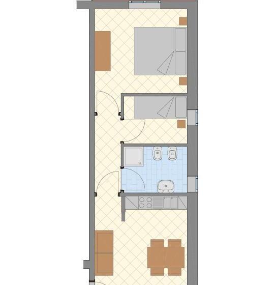 آپارتمان عادی 1 خوابه, Residence Il Melograno