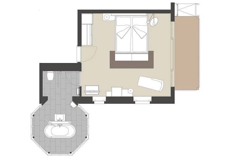 اتاق استاندارد با تخت دوبل, The Omnia