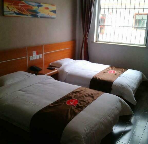 Номер Стандарт, Thank Inn Chain Hotel Shanxi Lvliang Jiaokou County West Street