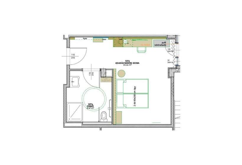 חדר סטנדרט מותאם לאדם עם מוגבלויות, Tisia Hotel & Spa