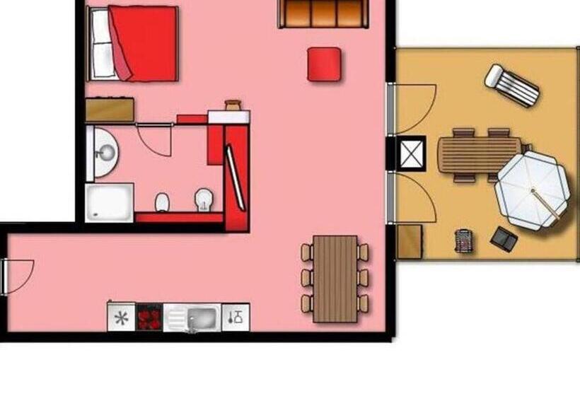 침실 1개 발코니 아파트, Brauhaus 3 Adults Only