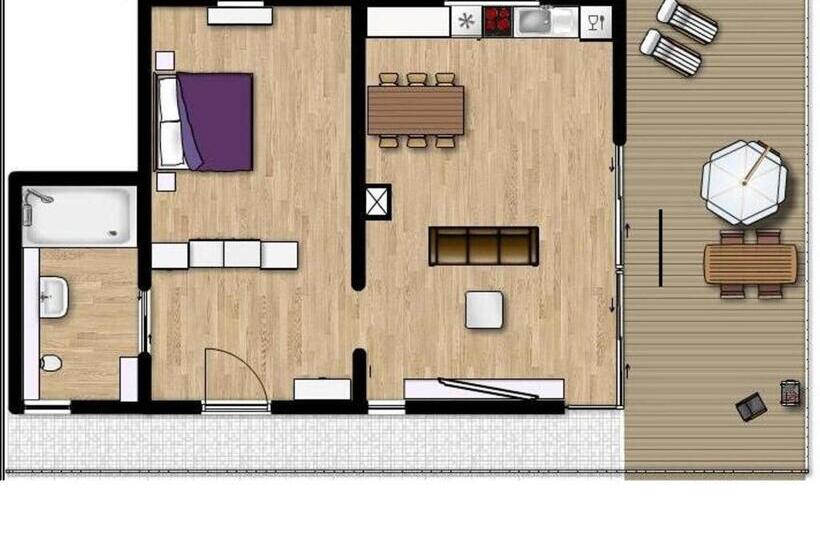 침실 1개 테라스 아파트, Brauhaus 3 Adults Only