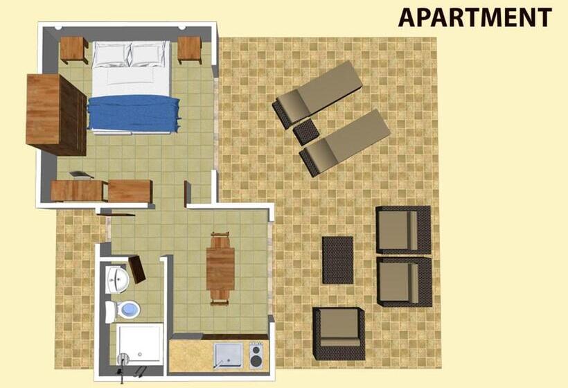 Апартаменты 1 Спальня Вид на Море, Al Mare Villas