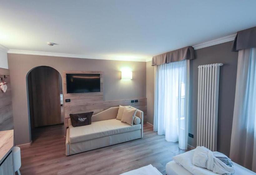 带露台的高档房间, Family Hotel Gran Baita