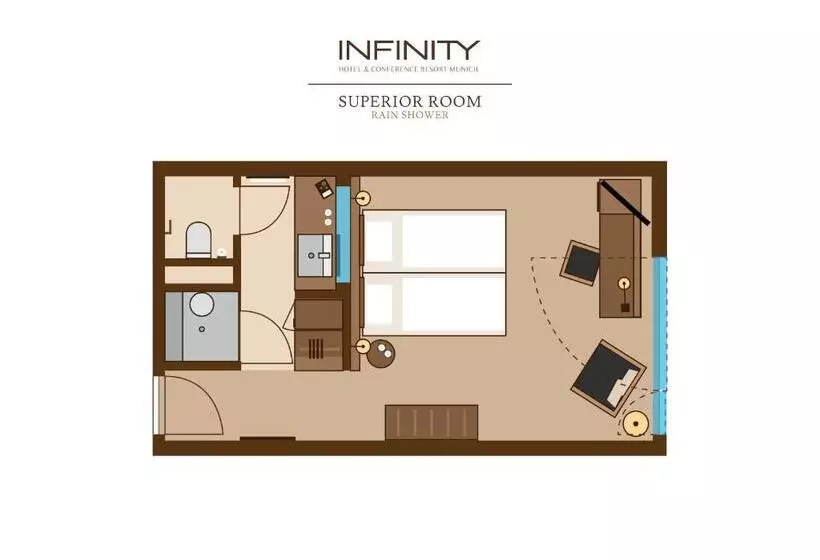 ２ベッドルーム家族用アパートメント, Infinity Hotel & Conference Resort Munich