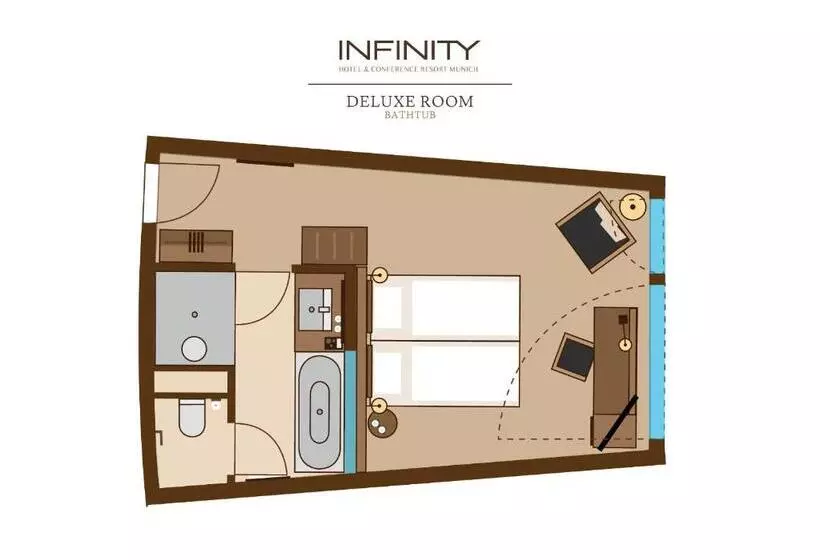 ２ベッドルーム家族用アパートメント, Infinity Hotel & Conference Resort Munich