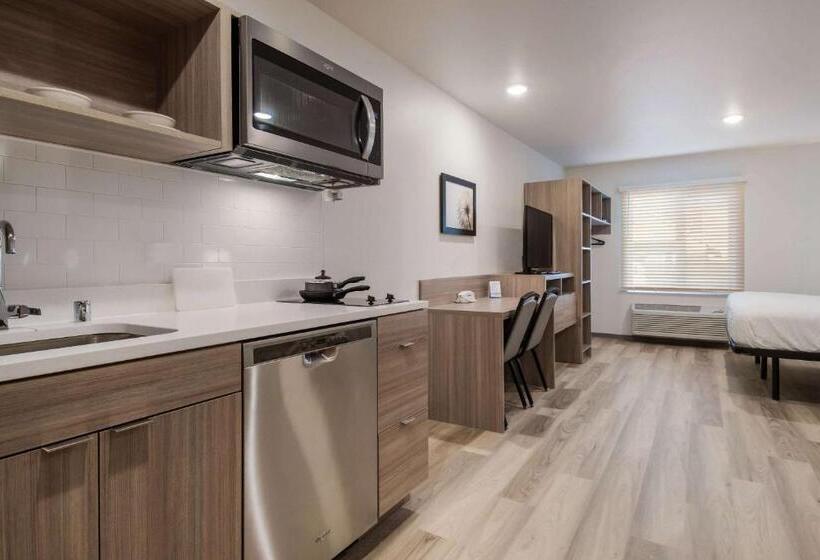 اتاق استاندارد با تخت بزرگ برای معلولان, Woodspring Suites Portland Vancouver