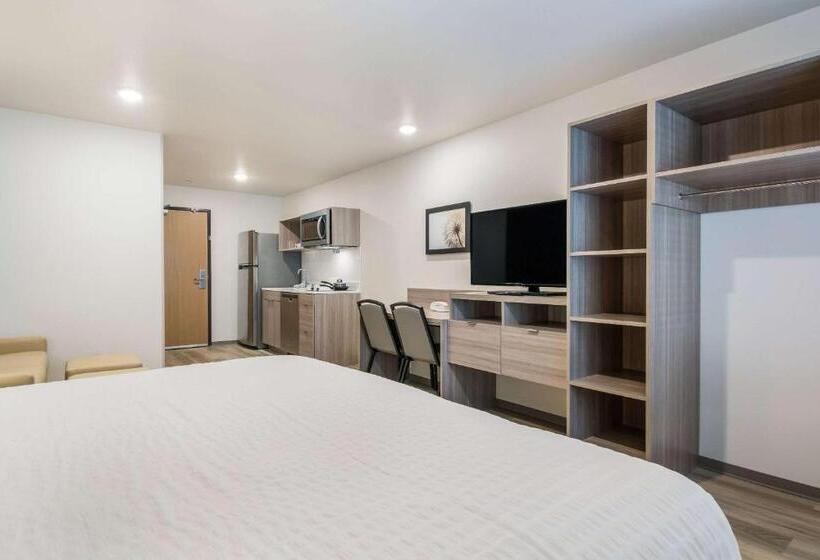 اتاق استاندارد با تخت بزرگ برای معلولان, Woodspring Suites Portland Vancouver