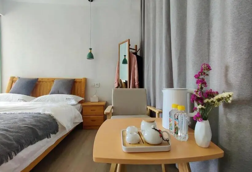 Economy Yhden Hengen Huone, 雪湖轻奢民宿 Snowlake Inn