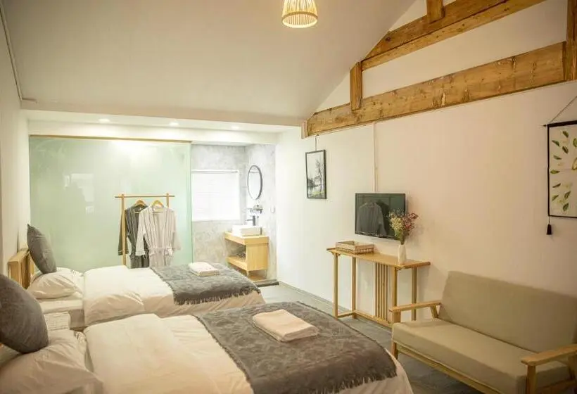 Standard-huone Puutarhanäkymä, 雪湖轻奢民宿 Snowlake Inn