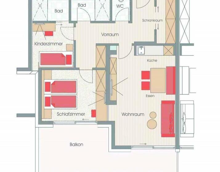 آپارتمان 1 خوابه با تراس, Sendlhofer's