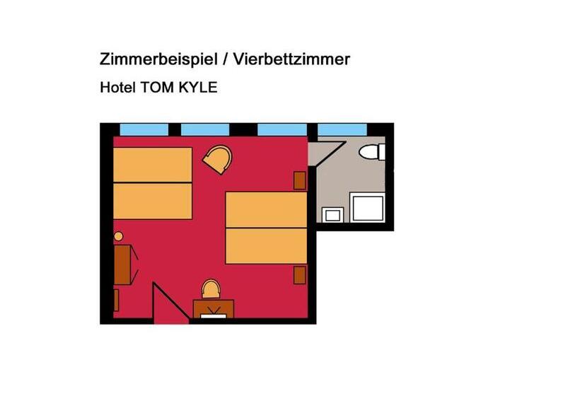 חדר סטנדרט לארבעה, Comfort Hotel Tom Kyle