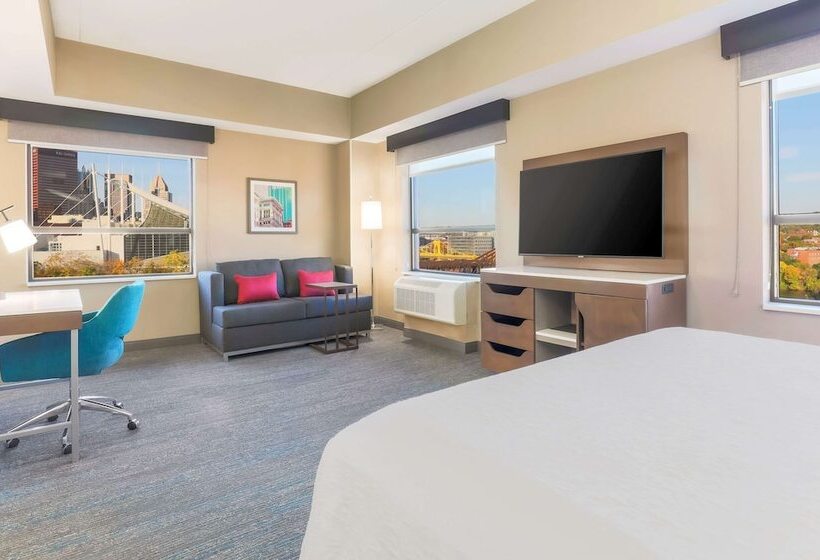 סטודיו סטנדרט מיטה זוגית, Hampton Inn & Suites Pittsburgh Downtown