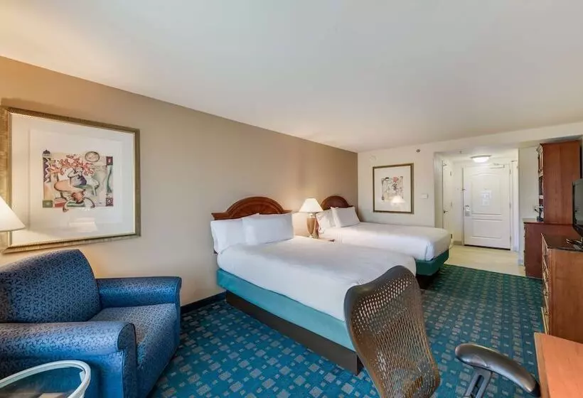 ２ダブルベッドのスタンダードルーム, Hilton Garden Inn Suffolk Riverfront