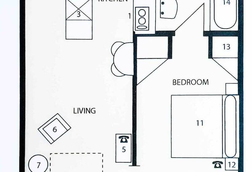 Апартаменты Deluxe 1 Спальня, Birches Serviced Apartments