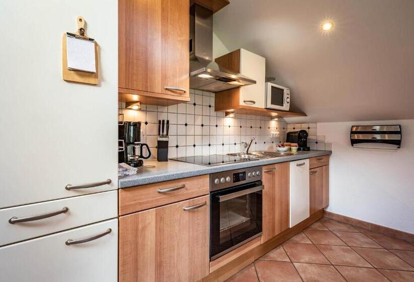 דירה בת חדר שינה 1 עם מרפסת, Gästehaus Wiesengrund & Apart Sporer