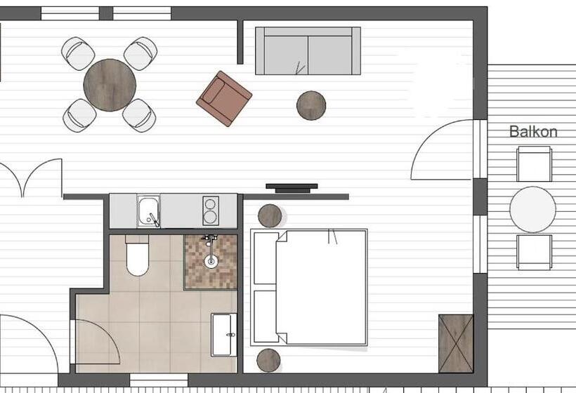 דירה בת חדר שינה 1 עם נוף, Waldidylle Gohrisch, Pension Und Ferienwohnungen