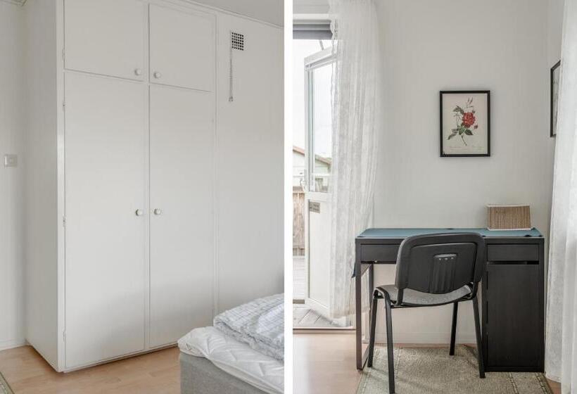 标准间带阳台, Vandrarhemmet Stranden