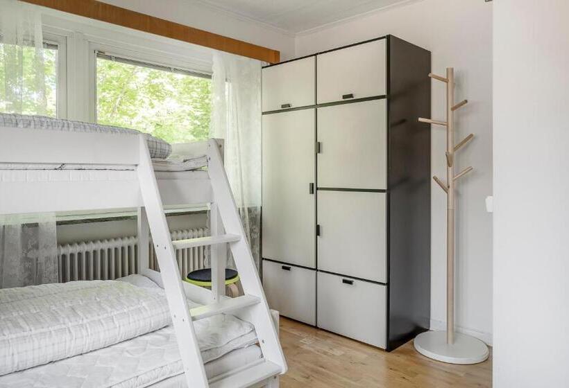 标准四人间共用浴室, Vandrarhemmet Stranden